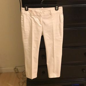 Ann Taylor white Carnegie Crop capri pants size 0P